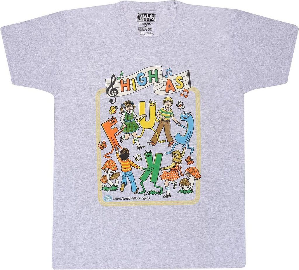 Steven Rhodes - Hi As F - Heather Grey T-Shirt - Größe S