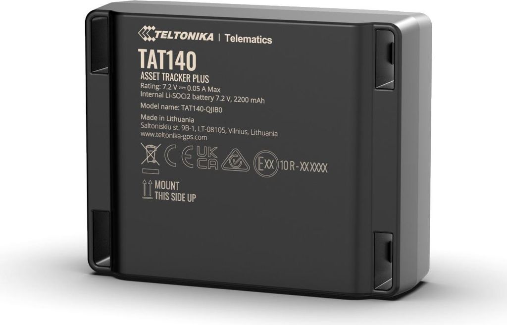 Teltonika 4G LTE Cat 1 asset tracker Universale Nero Immagine del prodotto 