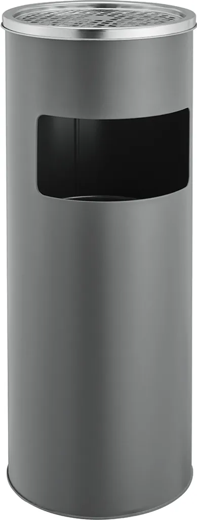 Cendrier extérieur sur pied gris 30L SVITA pour terrasse et bureau