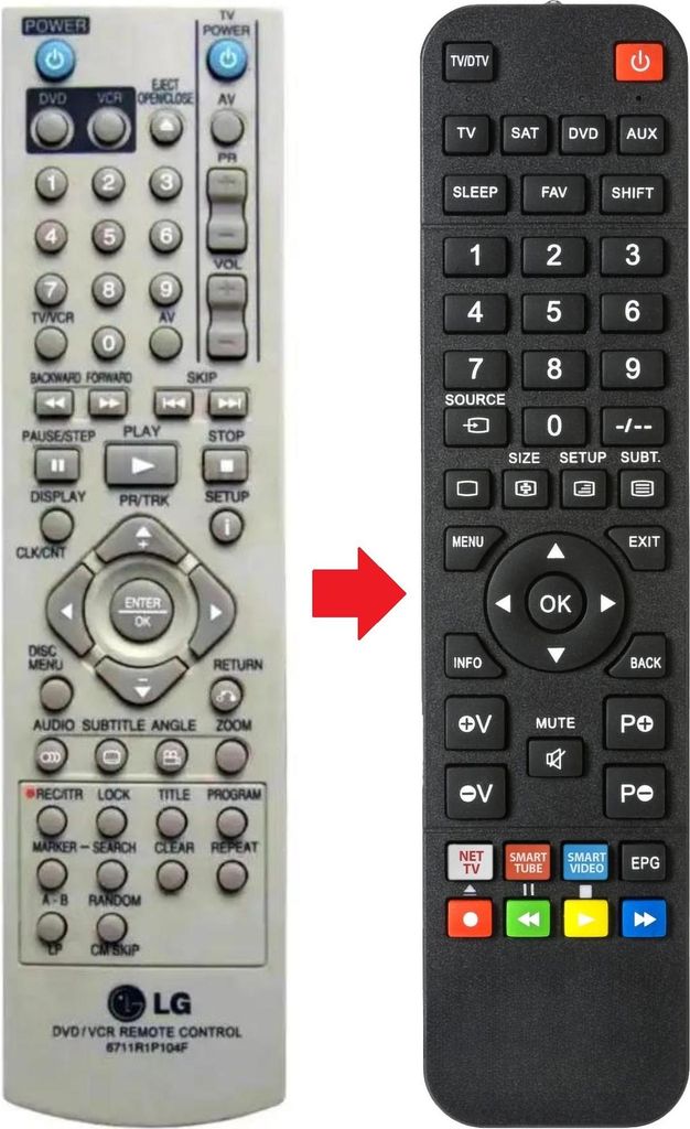 Fernbedienung passend für WORTEN V280NSZ