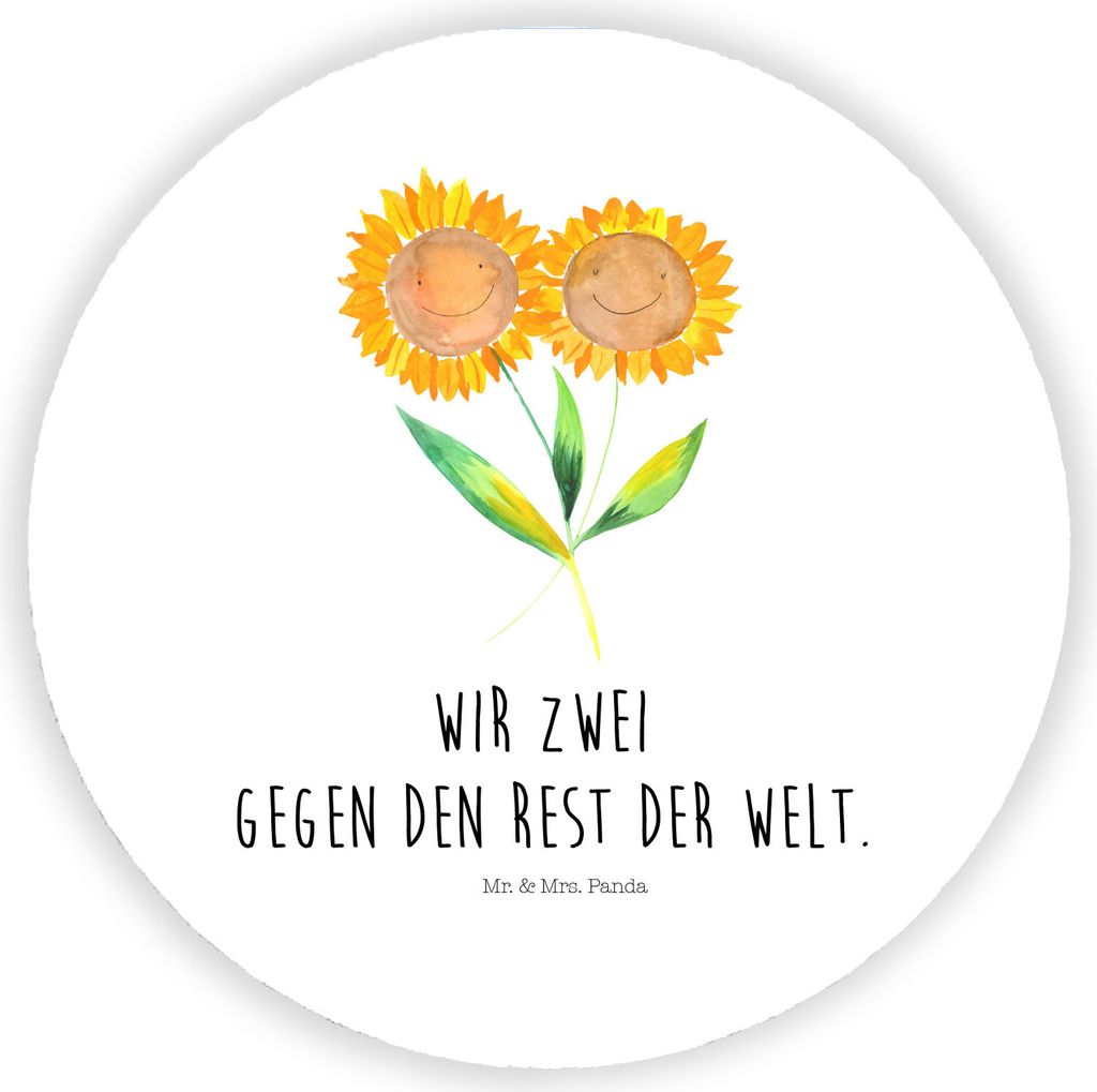 Mr. & Mrs. Panda magnet Blume Sonnenblume - Weiß - Geschenk, pinnwand, Zusammen, für fotos, Vertrauen, kühlschrank, Kühlschrankmagnet, whiteboa...