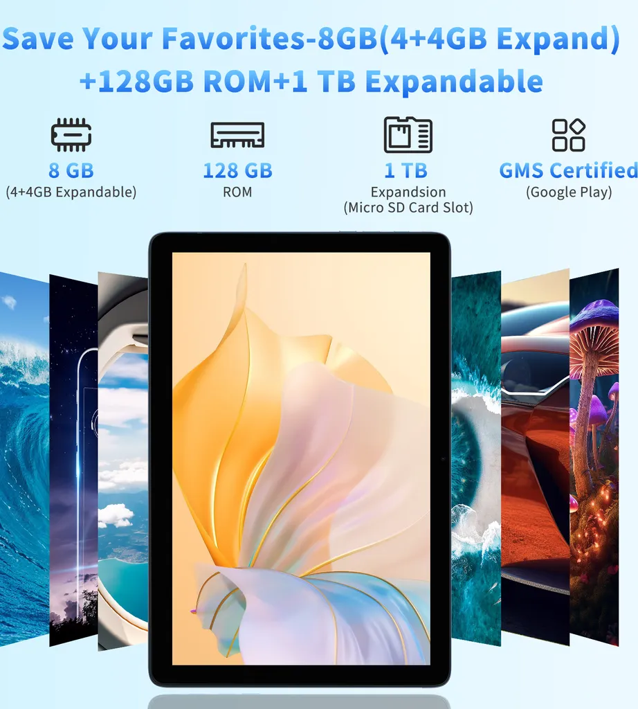 Tablette Tactile 10 Pouces Pack Bureau Complet avec Android 14 et 128Go - 3