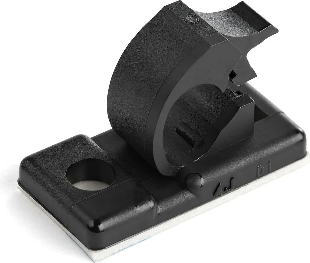 StarTech.com 100 Clip Cavi Adesive Nero UL94V-2 per Ufficio e Server - 1