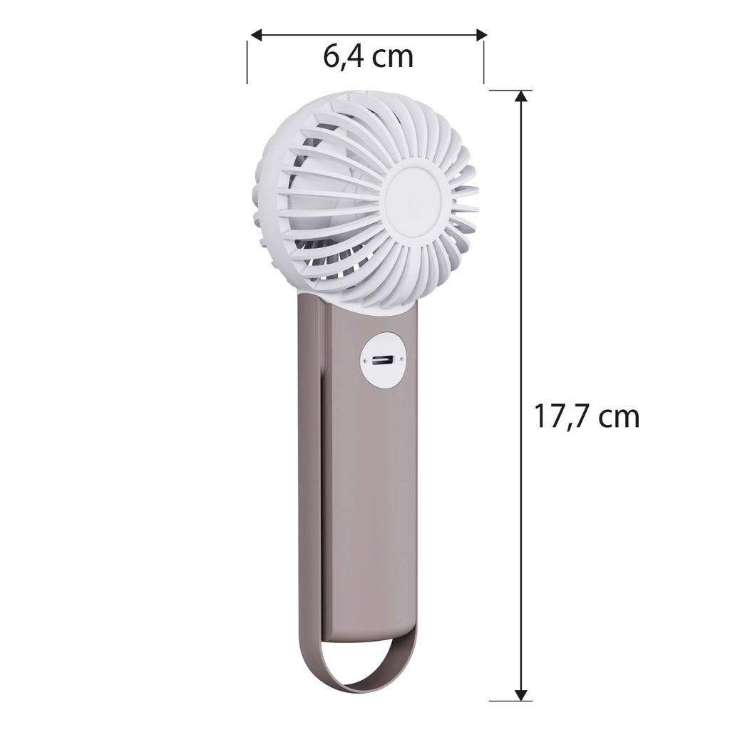 X4-Live Mini Handventilator Ø 6 cm 2,5 W grau Produktbild 