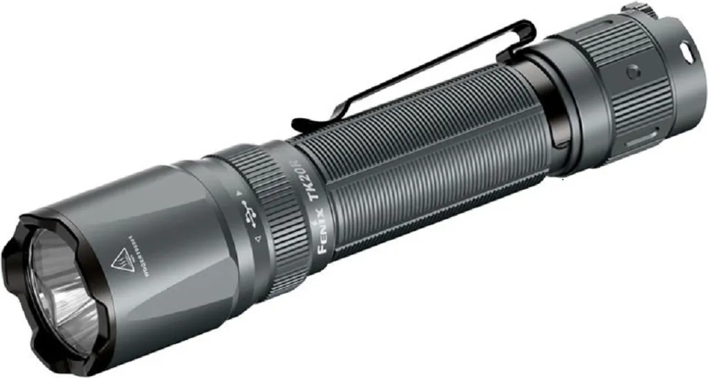 Lampe de Poche LED Puissante Fenix TK20R UE Grise pour la Sécurité