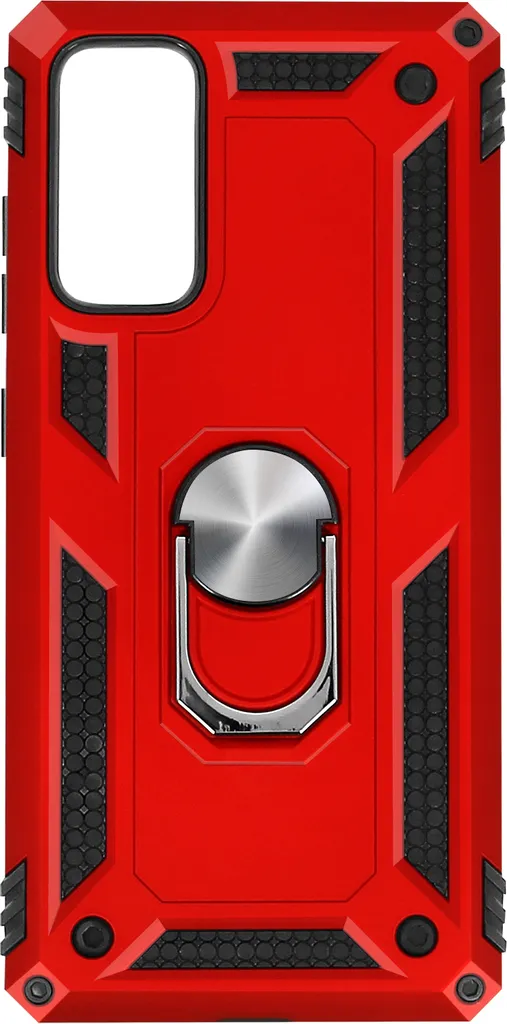 Custodia ibrida per cellulare con supporto ad anello per Samsung Galaxy S20 FE - Rosso