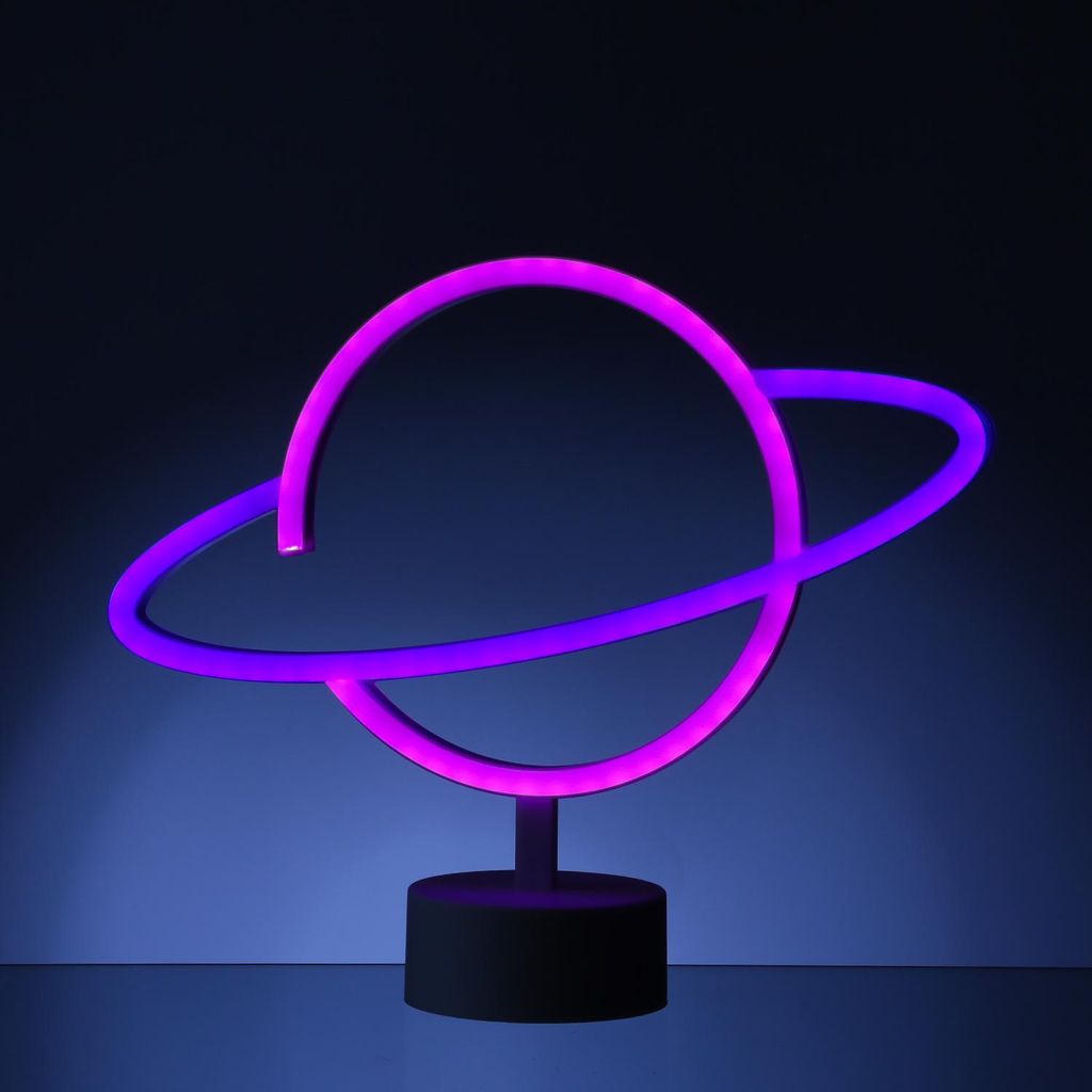 LED NEON Figur PLANET - Neonlicht - H: 24cm - Batterie oder Produktbild 