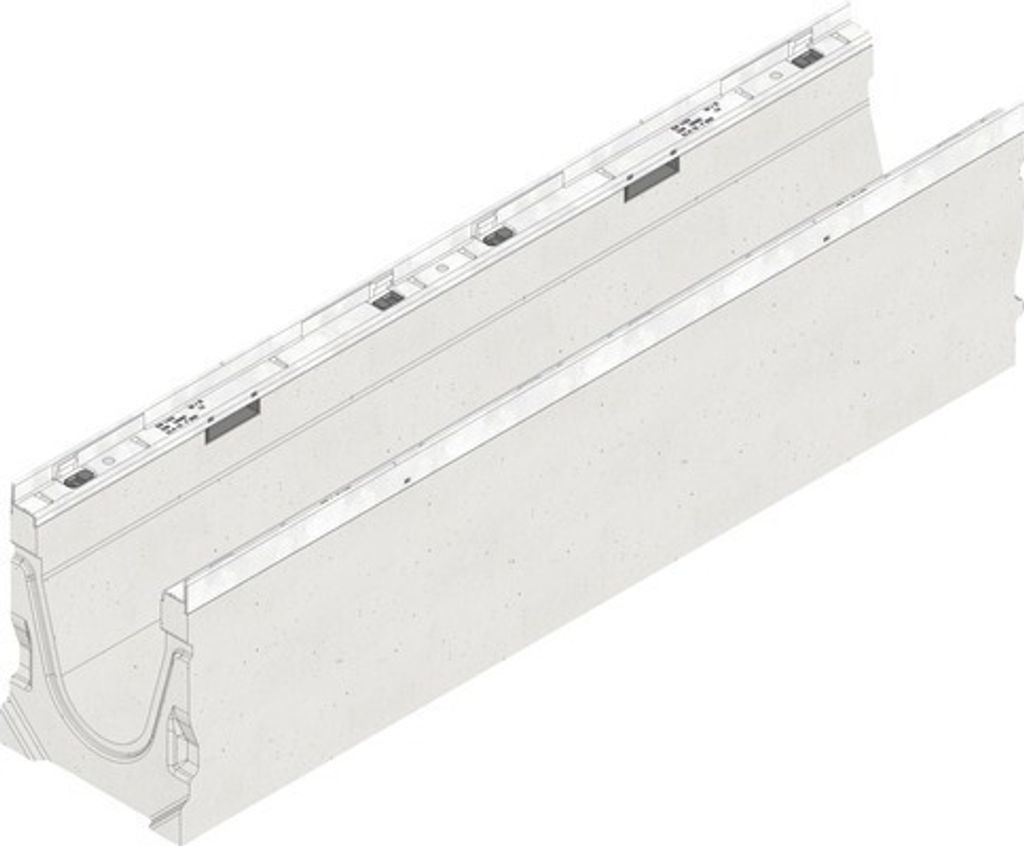 Hauraton Faserfix KS 150 Entwässerungsrinne Unterteil Typ 010 aus faserbewehrtem Beton 1000 mm x 210 mm x 265 mm