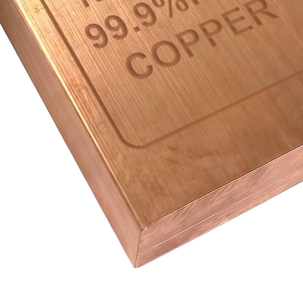 Massiver Kupferbarren, Sammlerstück, Dekoration aus hochreinem Kupfer, dekorativer Barren aus natürlichem Kupfer, Tischdekoration