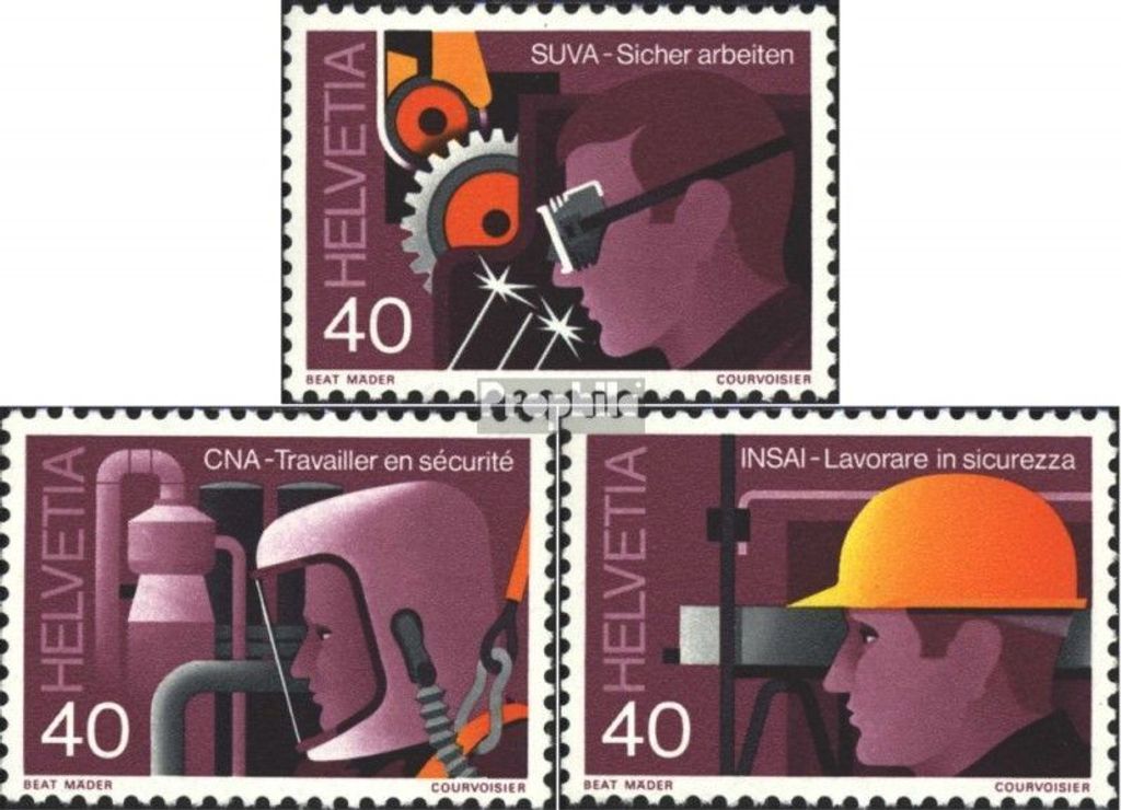 Briefmarken Schweiz 1978 Mi 1134-1136 (kompl.Ausg.) gestempelt Sicherheit
