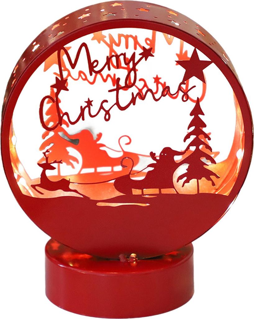 Weihnachtsnachtlicht, LED-Elch-Silhouette, Dekoration, beleuchteter Weihnachtsmann, Tischdekoration, Schneemann, Nachtlicht für Kinderzimmer, fest...