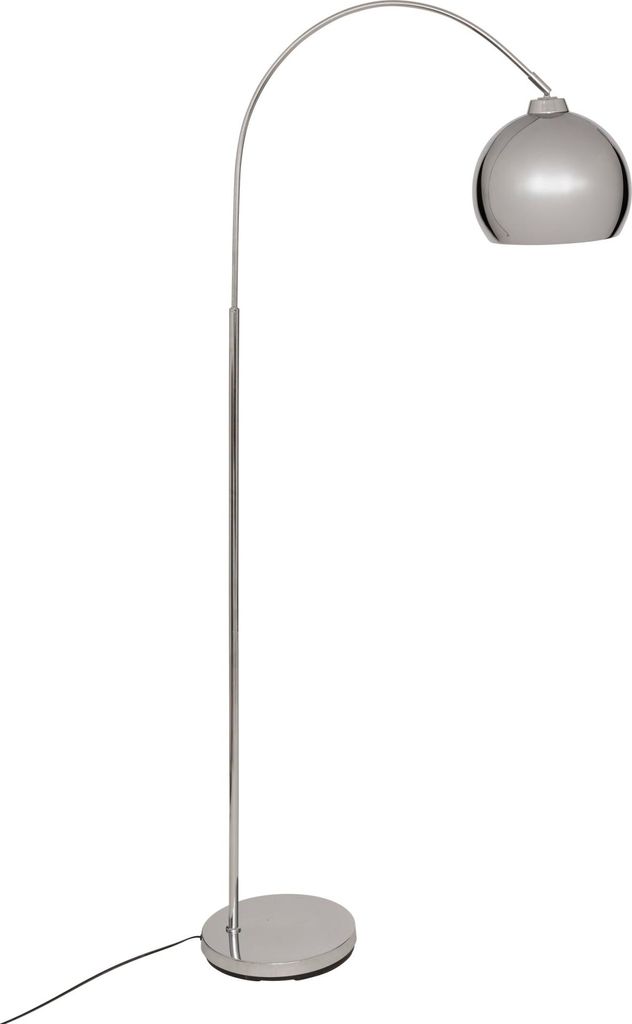 Lampa podłogowa łukowa FLORIS, metalowa, srebrna, 177 cm Zdjęcie produktu 