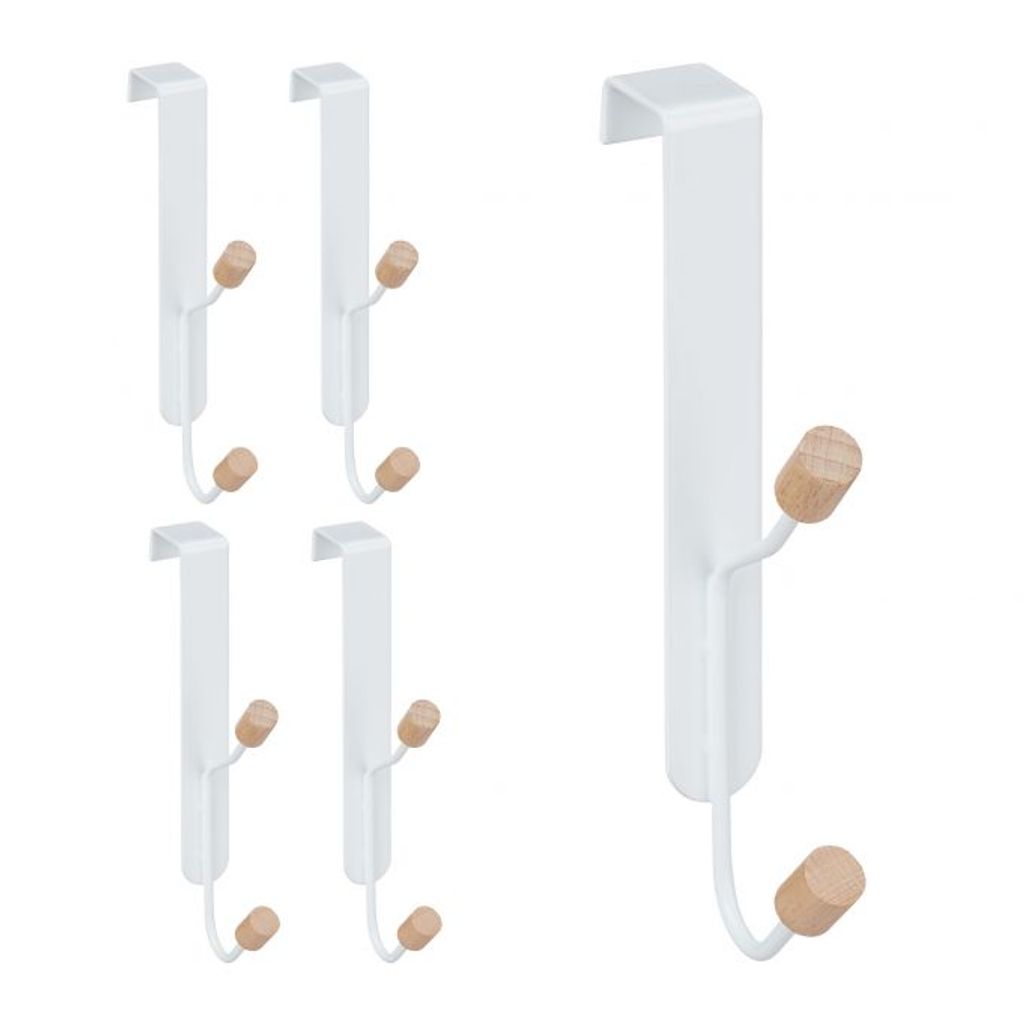 5 relaxdays Türhaken weiß Produktbild 