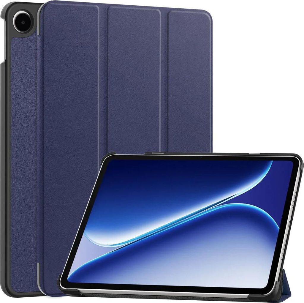 Schutzhülle für OnePlus Pad Go 2 / Oppo Pad Air5, Bizon Case Tab Croc, Dunkelblau