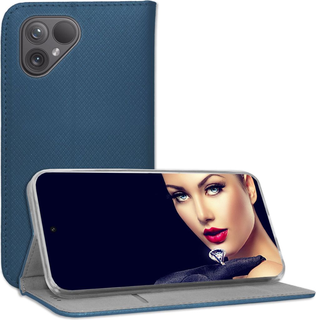 Bookstyle Schutzhülle Klapphülle Schutztasche Etui Cover für Fairphone 5 - Blau