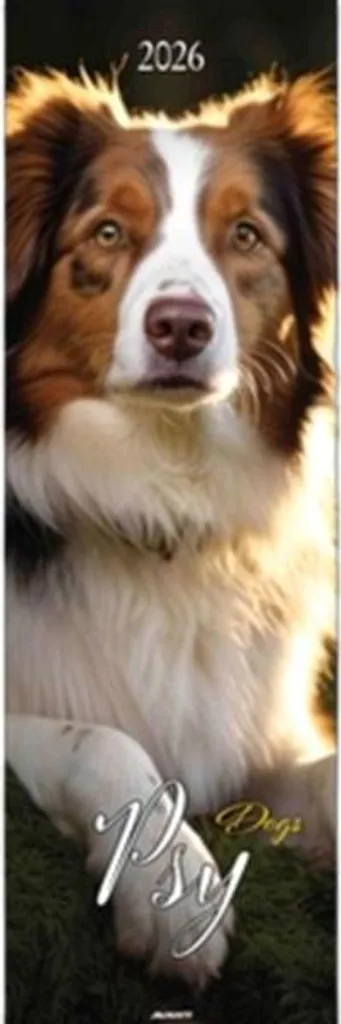 Calendario a strisce con motivo di cani 13X46 cm
