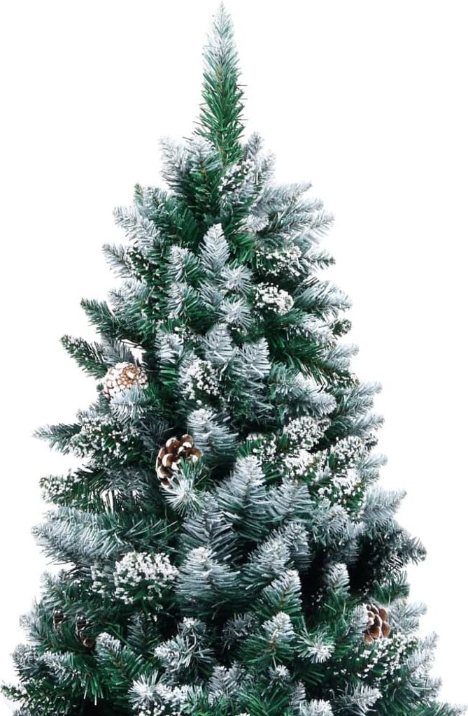 vidaXL Künstlicher Weihnachtsbaum mit Zapfen und Schnee 210 Produktbild 