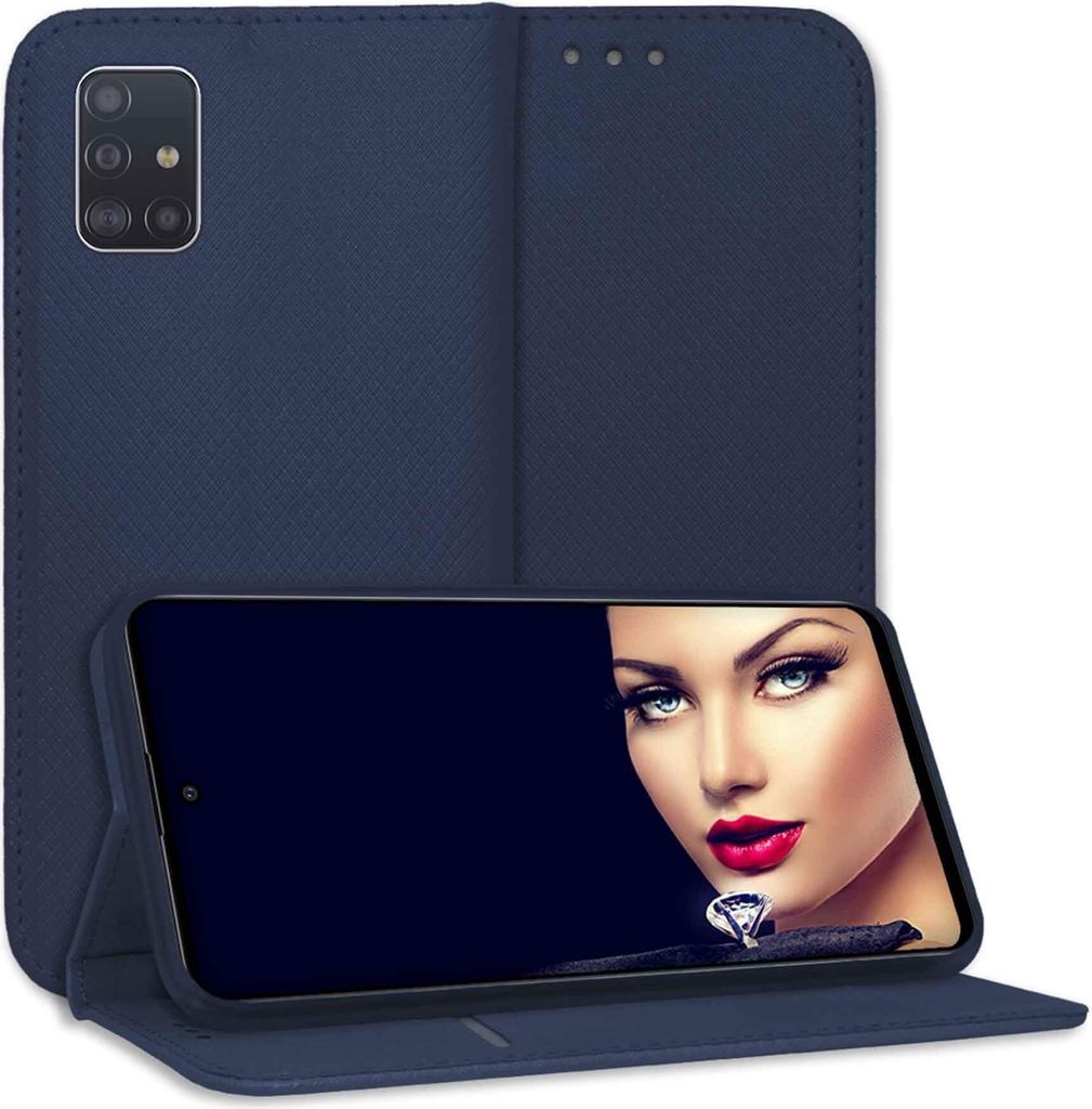 Bookstyle Schutzhülle Klapphülle Schutztasche Etui Cover für Samsung Galaxy A71 (A715, 6.7'') - Blau