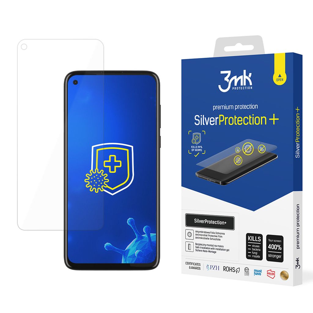 3mk Display Antimikrobielle Schutzfolie SilverProtection+ fr Motorola Moto G8 Power 0,21mm Self-Heal