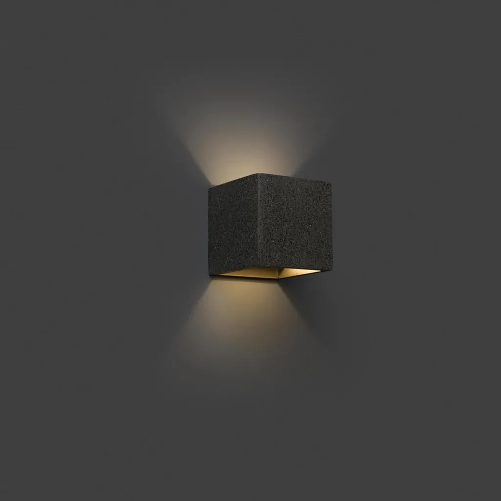 Luminaire mural gris Kamen à une ampoule pour éclairage de couloir et salon