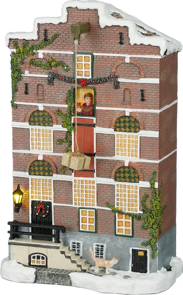 Décoration de Noël Incassable en Polyrésine Luville Magazijn Gevel 29cm