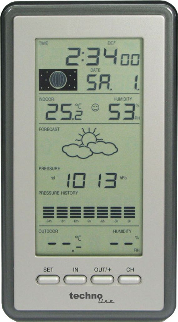 Technoline WS 9040 IT, Czarny, Srebrny, Wilgotnościomierz Zdjęcie produktu 