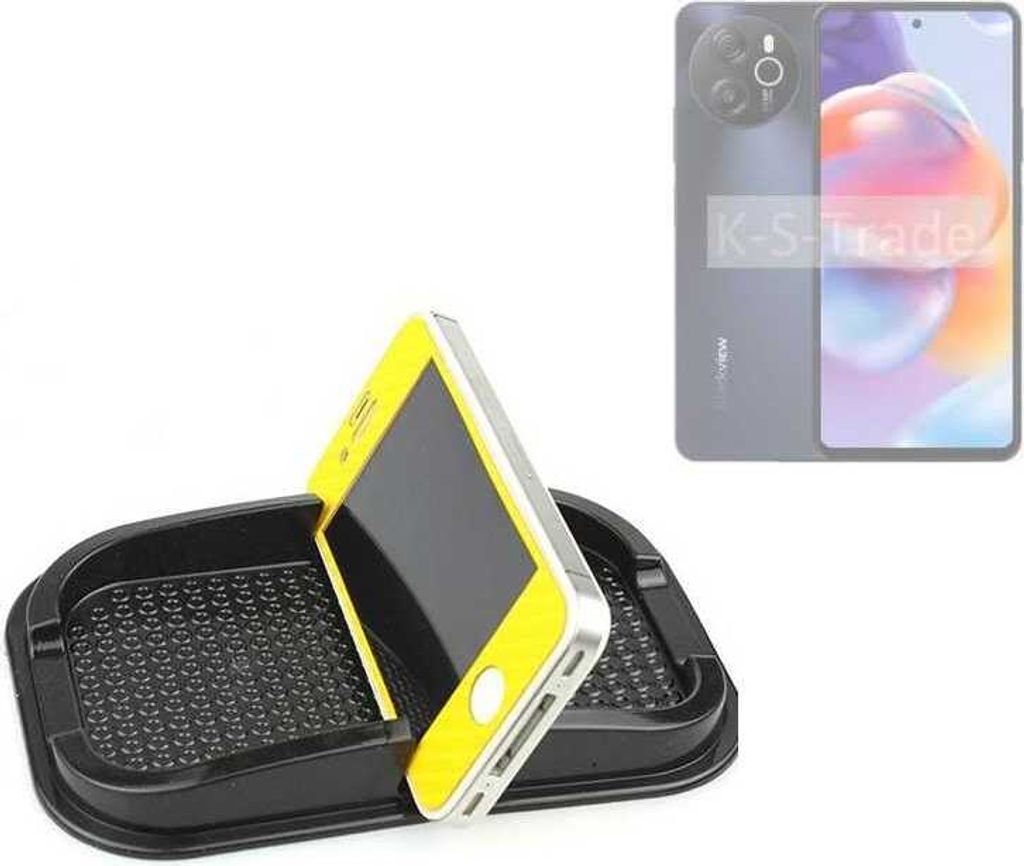K-S-Trade Auto Anti Rutsch Matte Smartphone-Halter kompatibel mit Blackview Shark 8 Haft Pad Armaturenbrett Handy-Halterung Silikon