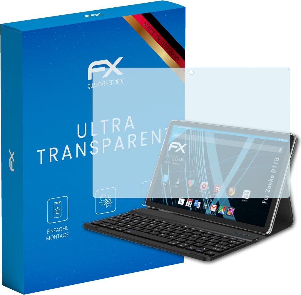atFoliX FX-Clear 2x Schutzfolie kompatibel mit Zonko D115 Displayschutzfolie