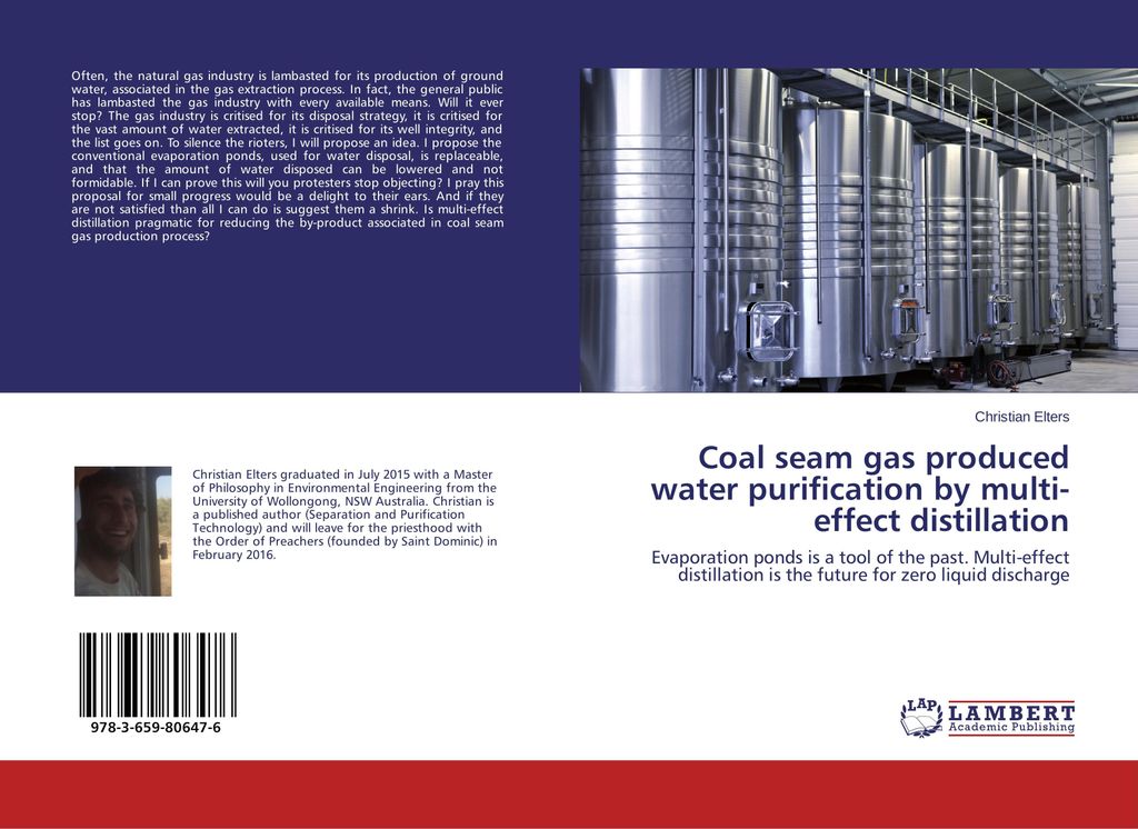 Coal seam gas produced water purification by multi-effect distillation
