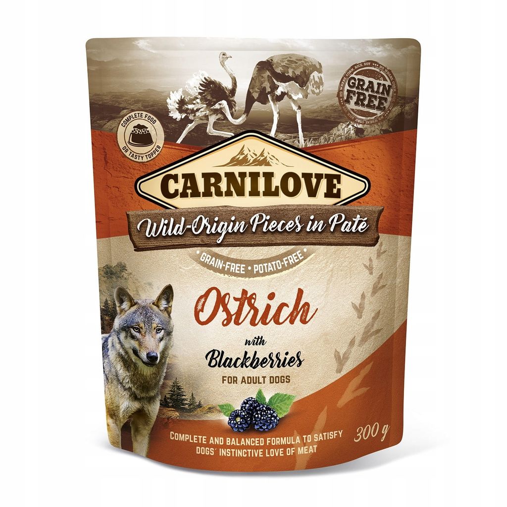 Carnilove Dog Strauß & Brombeeren Nassfutter, 300g
