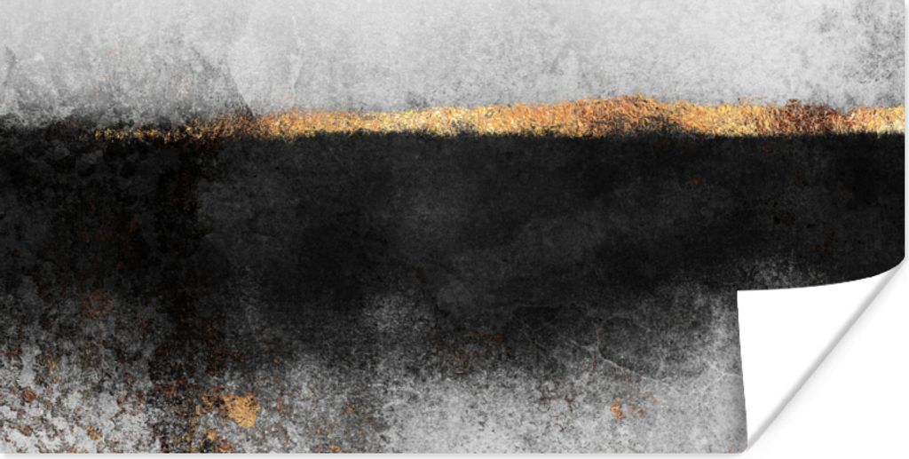 MuchoWow Poster Gold - Abstrakt - Luxus 160x80 cm - Foto Poster
