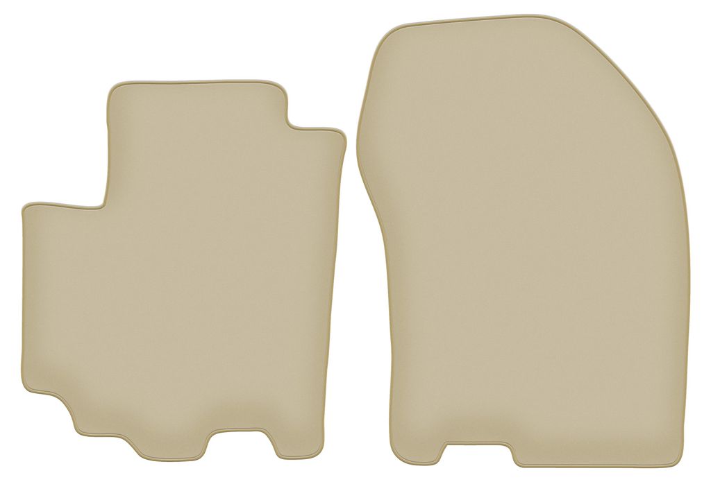 Velours-Fußmatten Vorne PREMIUM beige passend für Suzuki Vitara II FL (2018-, SUV) – mit Befestigungen – passgenau