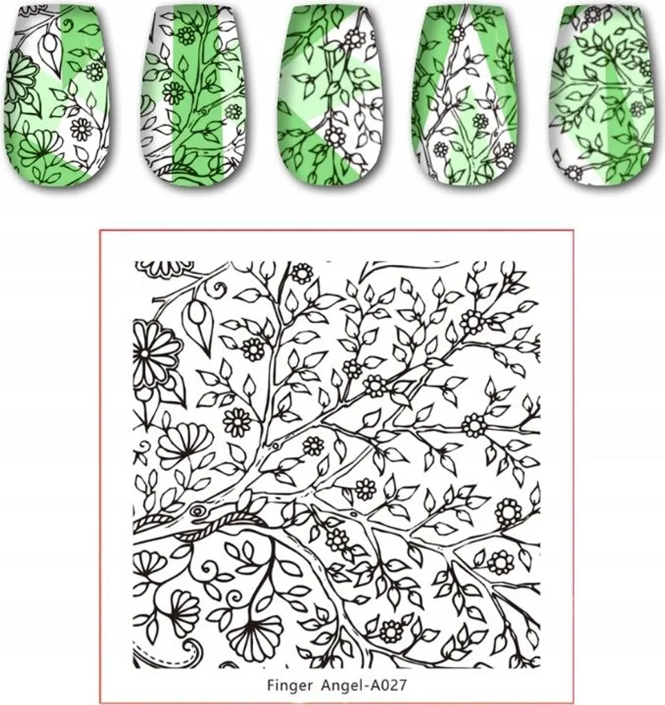 Manicure Minimalista con Finger Angel A027 Stamping Plate