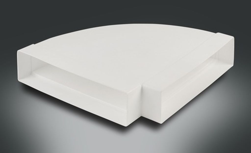 Rotheigner Flachkanal-Bogen 90° waagerecht