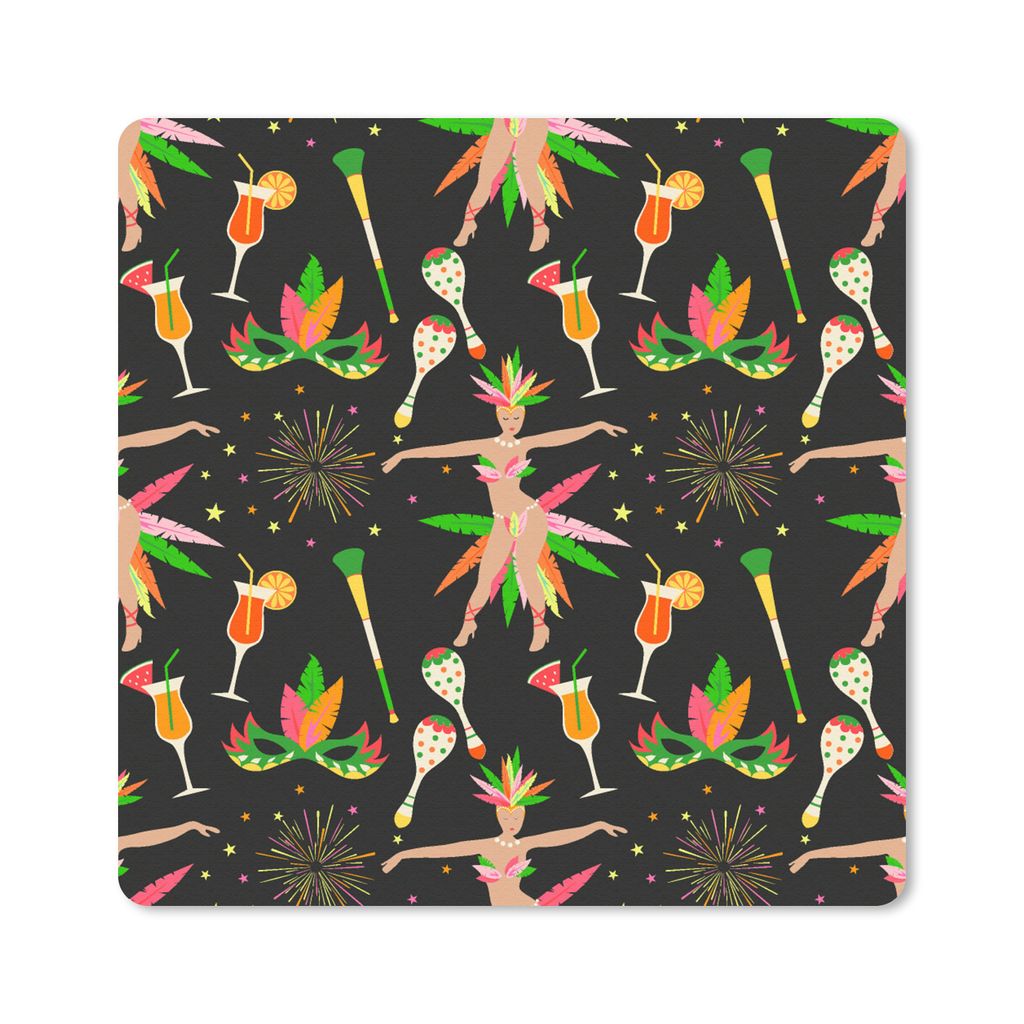 MuchoWow® Mauspad Mousepad Brasilien - Karneval - Muster Produktbild 