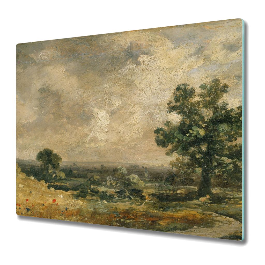 Küche Schneidebrett - Glas Schneidebrett - Herd Abdeckung - 60x52 - Vintage Landschaft