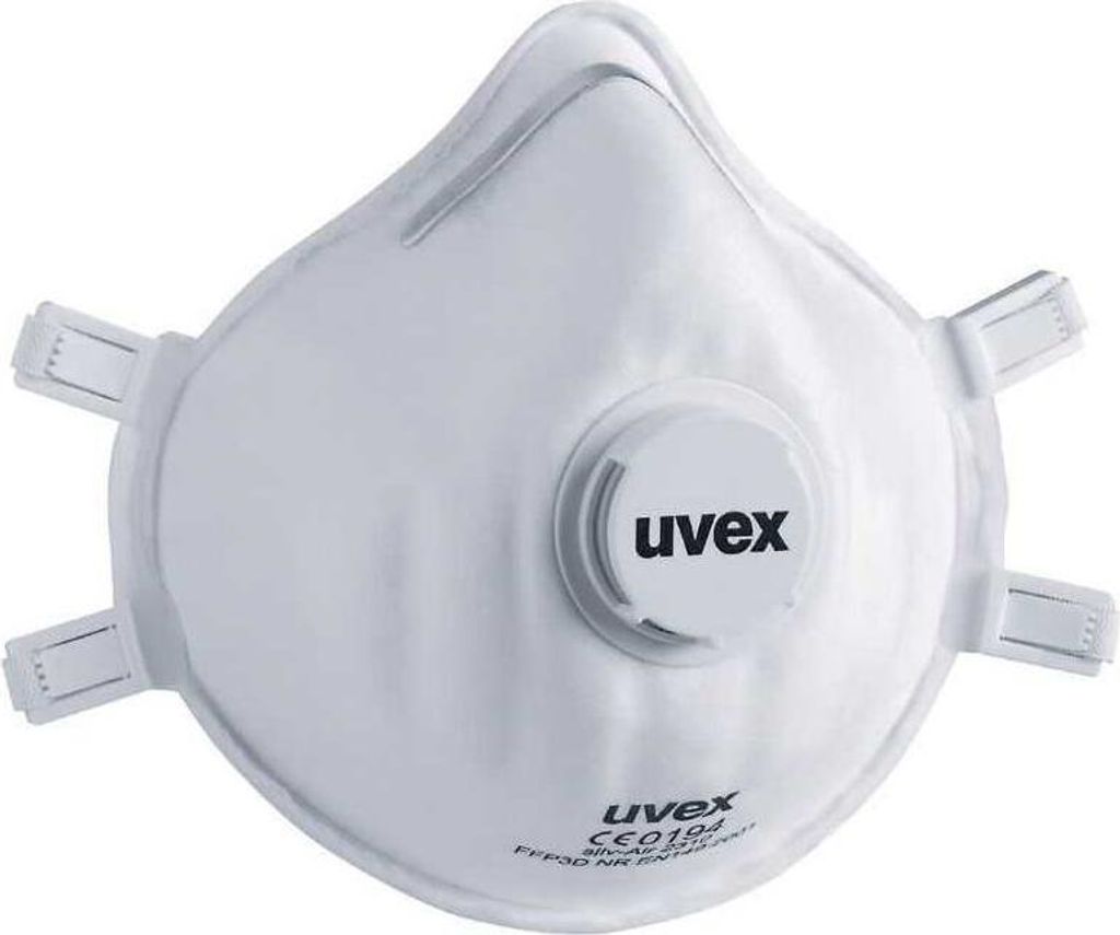 UVEX Arbeitsschutz Respiratorius Uvex Silv-Air Classic 2310 FFP3, puodelio tipo su vožtuvu, baltas, 3 vnt mažmenin?je pakuot?je (8742310)