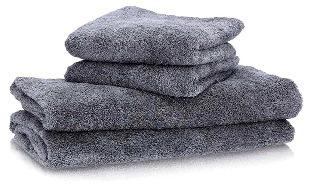 Badetücher und Freizeit Handtücher (Anthrazit), Kuschelweiche Duschtücher, Extrem saugstark, Sanft zur Haut, 4-teilig