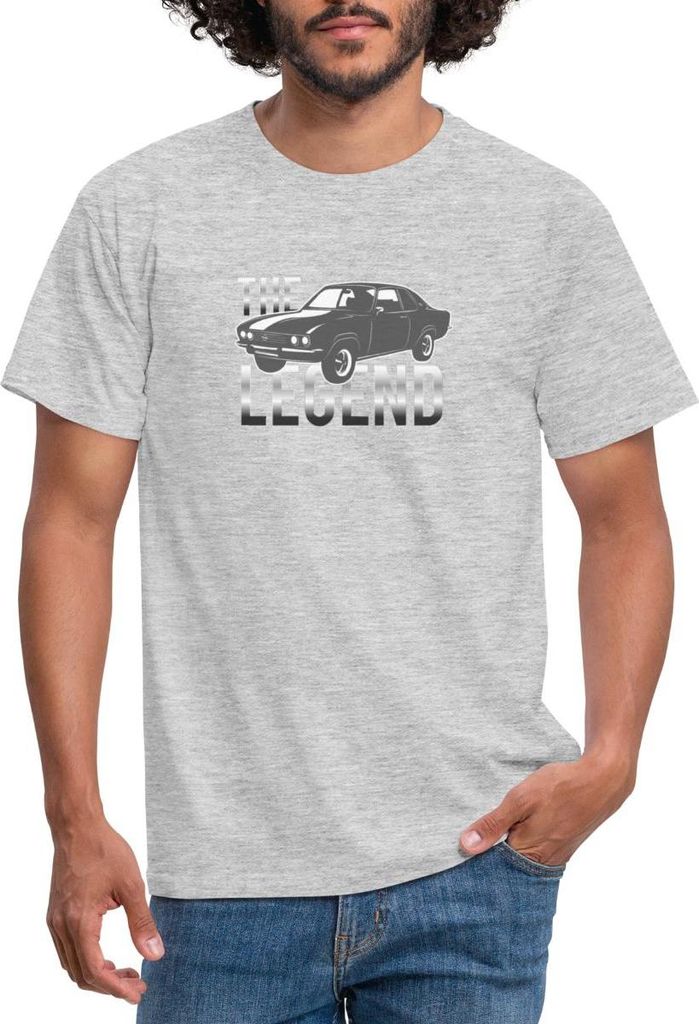 Spreadshirt Opel Manta The Legend Männer T-Shirt, M, Grau meliert