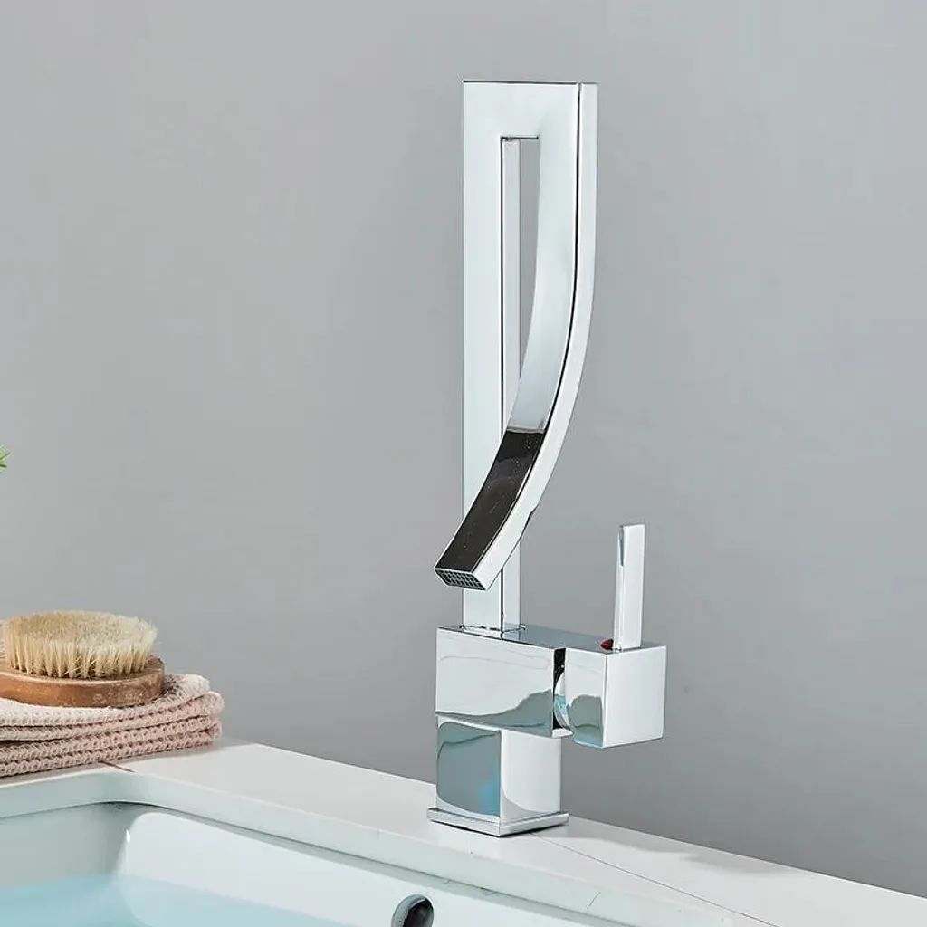 Miscelatore Lavabo Soffitto Cromo | L'Eleganza che scende dall'alto