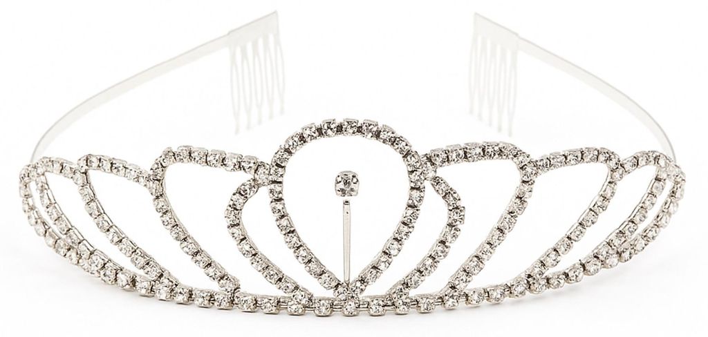 Diadem Perle silbern Kind Prinzessin Tin - Taille unique - Geld | by Labay