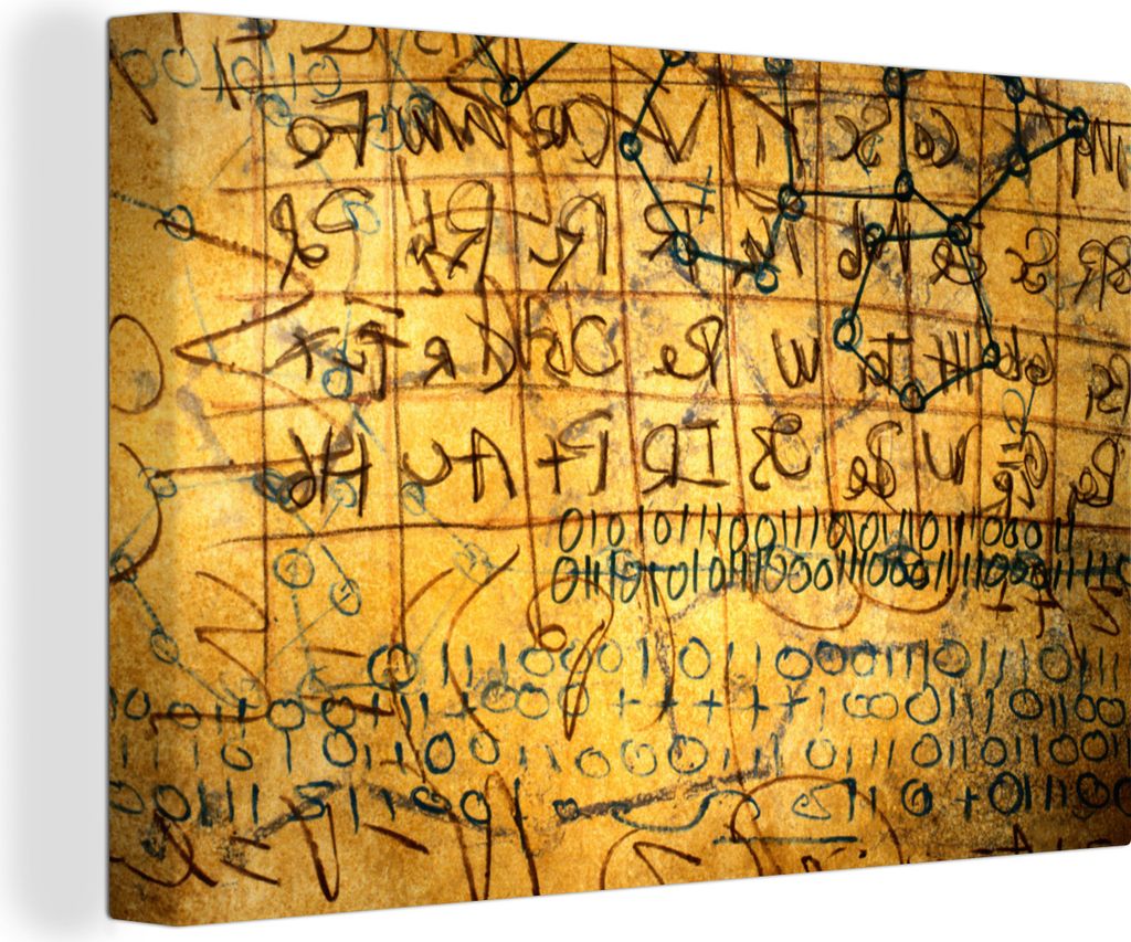 OneMillionCanvasses - Leinwandbilder - 140x90 cm, Handgezeichnetes Periodensystem, Wandbilder Kunstdruck Wanddekoration