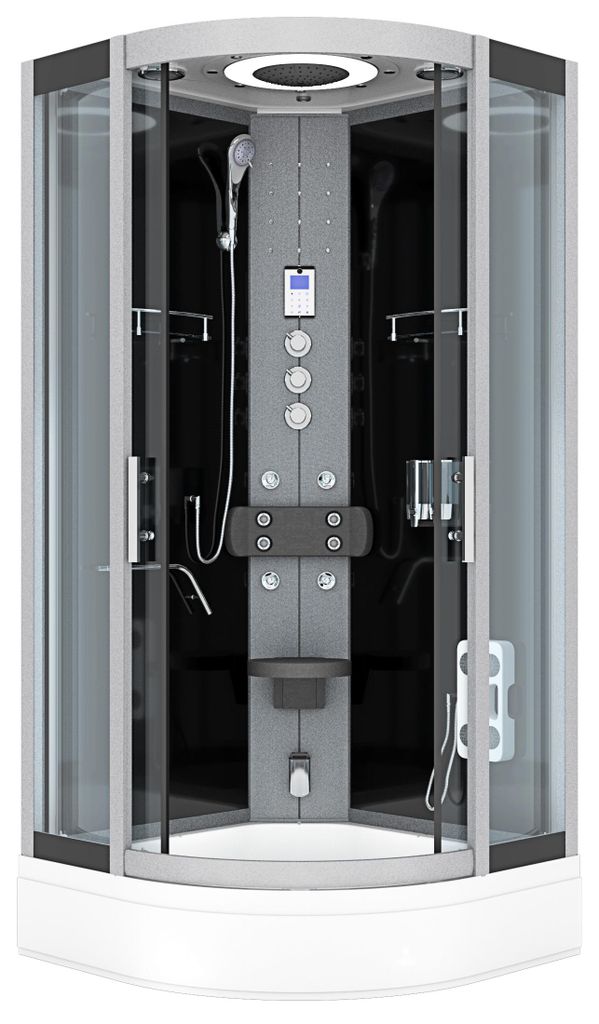 Dampfdusche Dusche Duschkabine D58-53T3-EC Duschtempel Sauna 90x90 cm