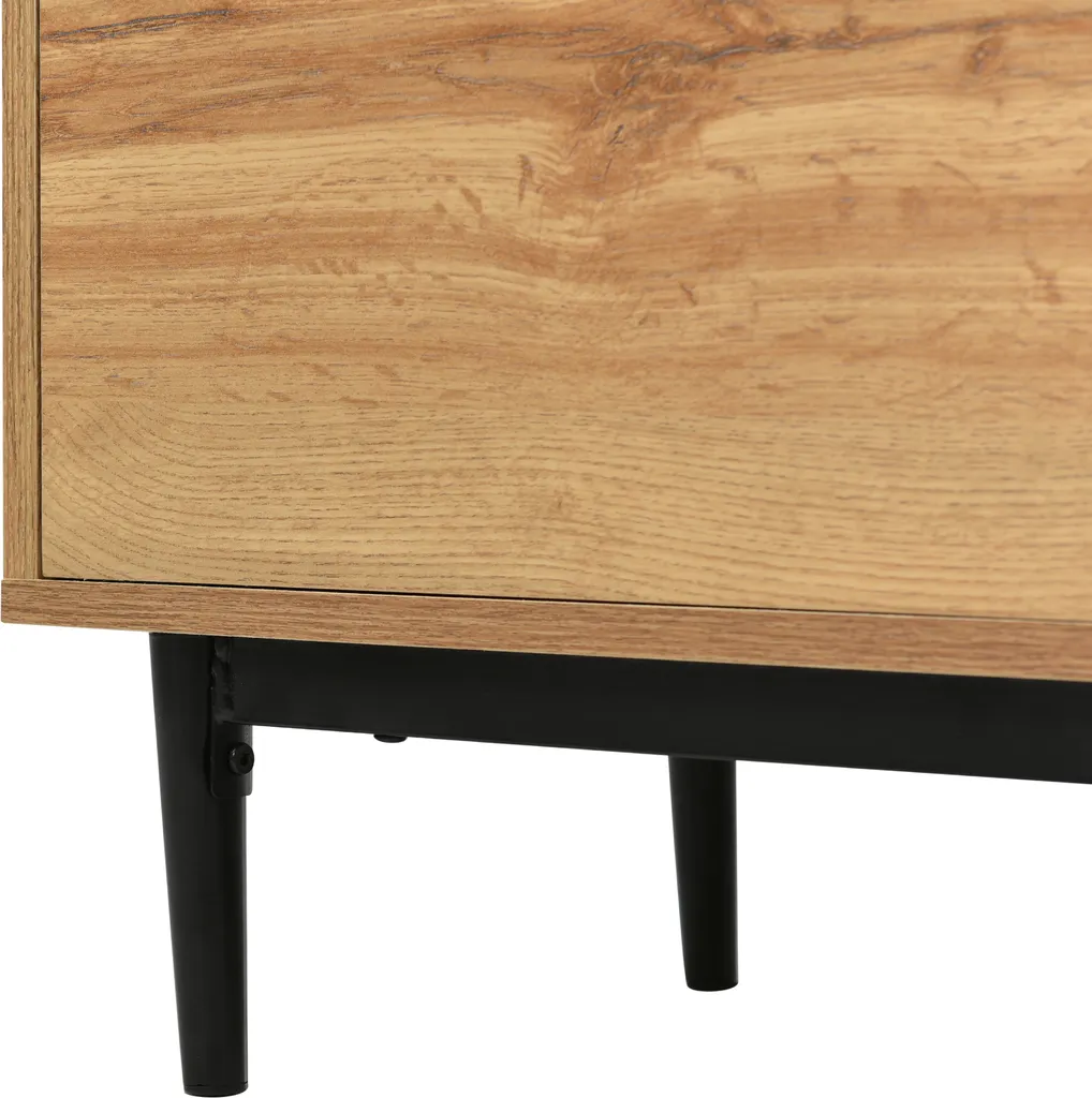 Sideboard Dike avec Étagères Ajustables - Buffet Robuste Chêne Sauvage