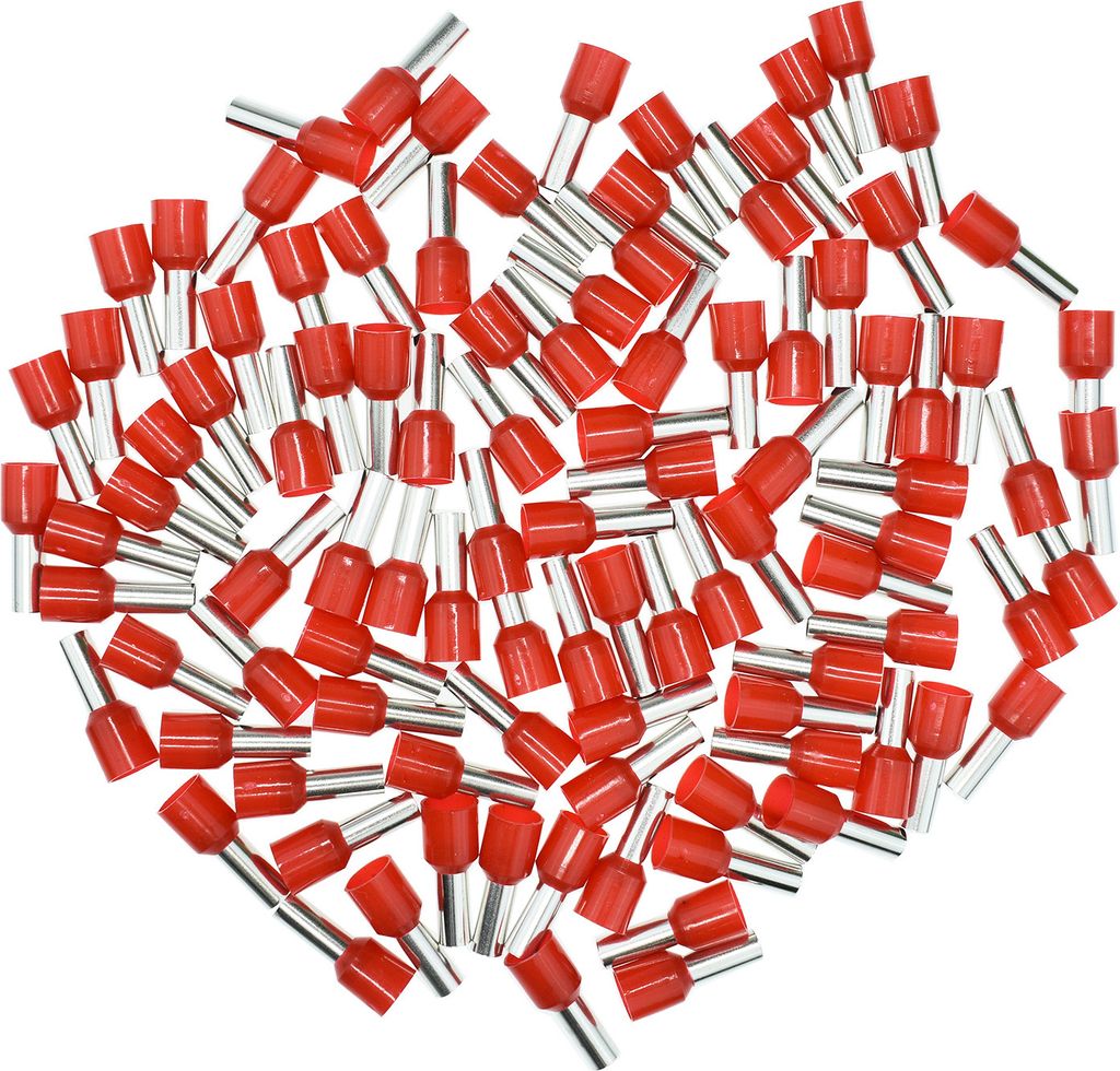 Aderendhülsen 10mm² (rot), isoliert, 100 Stück