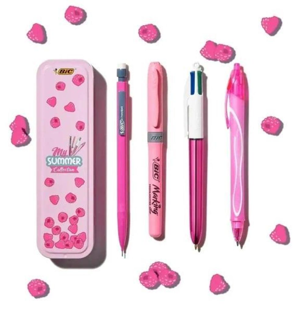 BIC Summer Pink Box, Clip, Clip-on-Einziehkugelschreiber, Produktbild 
