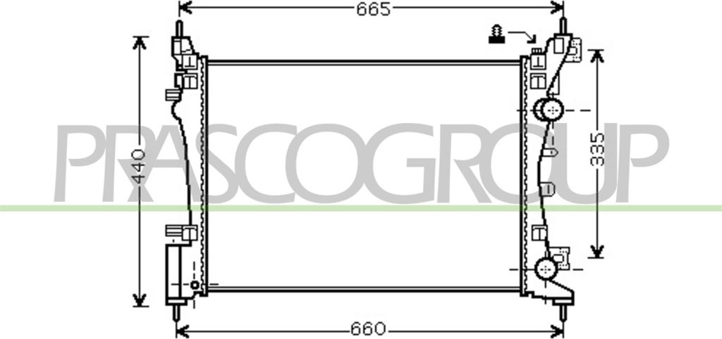 PRASCO OP034R002 - OE 1300279 Kühler, Motorkühlung für Corsa D (S07)