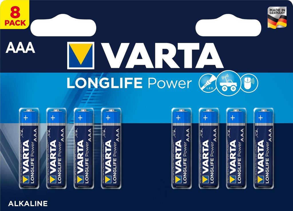 VARTA Batterie ad alta energia AAA 04903 Alcaline 1,5V VE8 Immagine del prodotto 