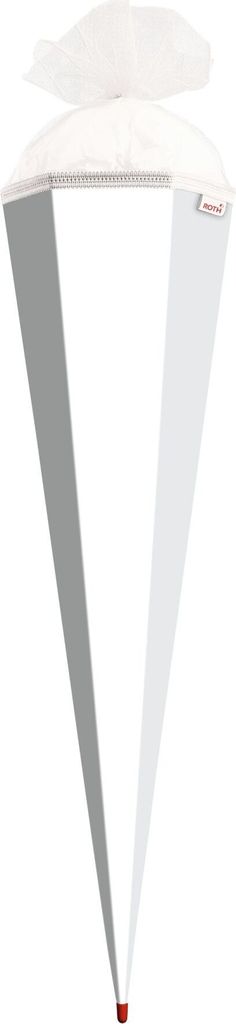 Bastel-Schultüte groß weiß - 85 cm 6-eckig - extra stabil Produktbild 