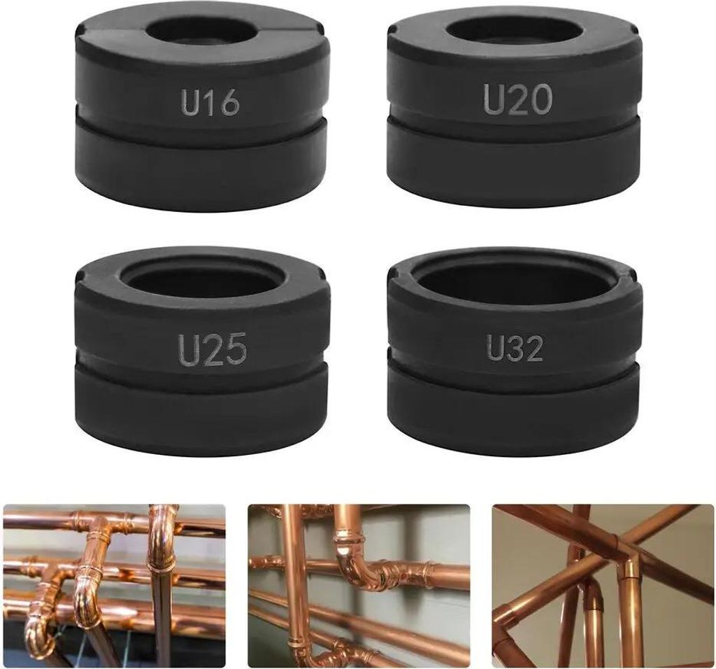 Pressbacke - U-Kontur - 16/20/25/32 mm - Für Kupferrohre - Legierter Stahl - Schwarz